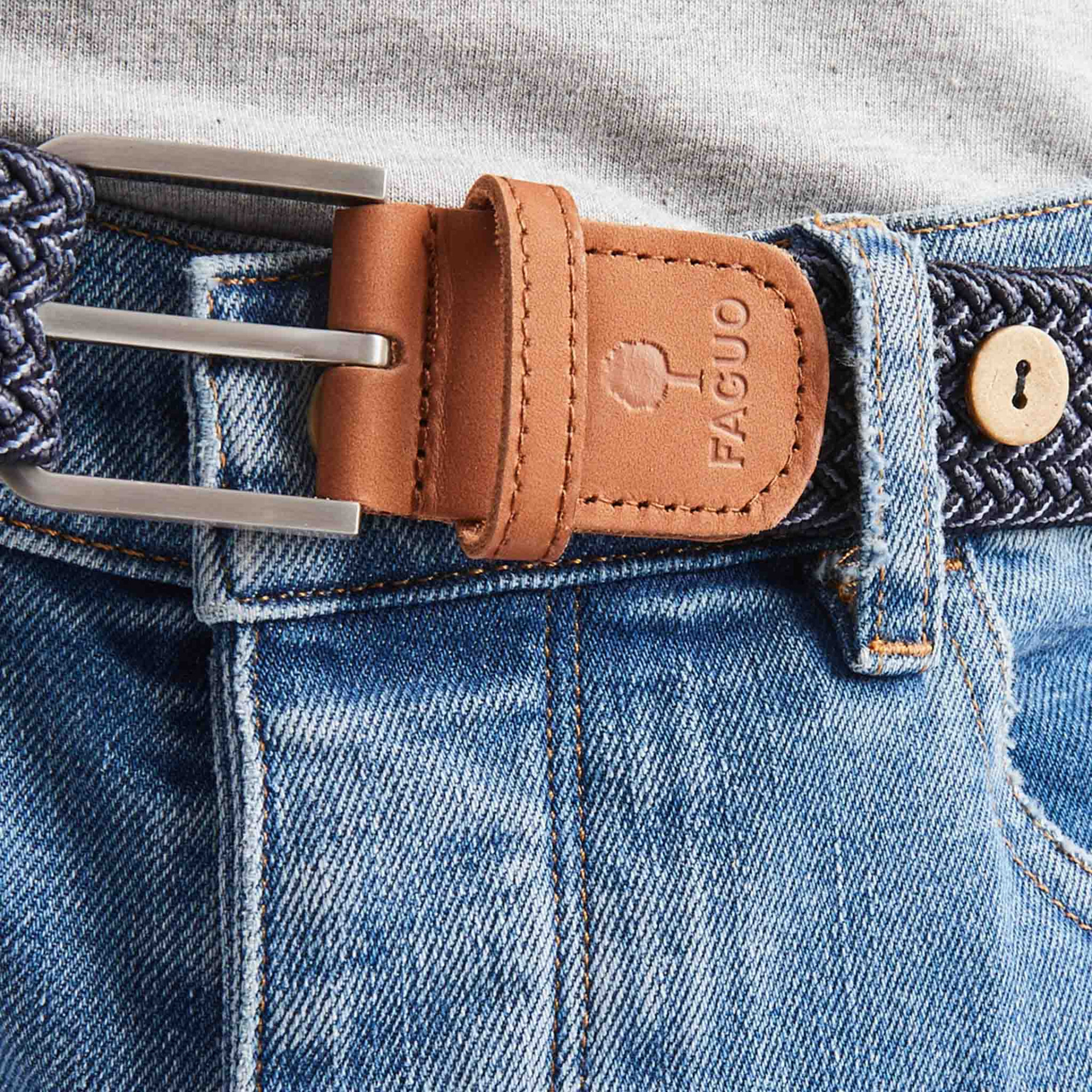 Ceinture bleu foncé & blanc bleu foncé & blanc - modèle Belt