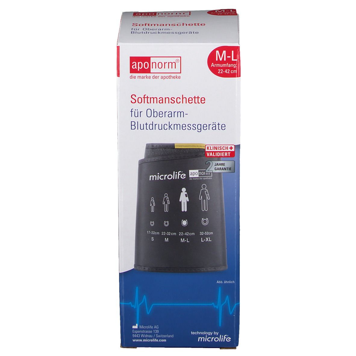 aponorm® Oberarm Softmanschette Gr. M-L 22-42 cm