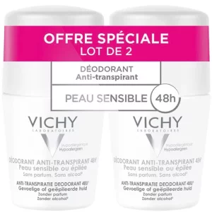 Déodorant Anti-Transpirant 48H - Roll-On Peau Sensible - LOT 2x50ml