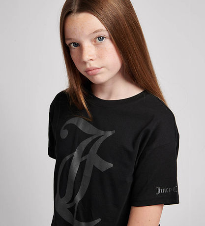 Juicy Couture T-shirt - Cropped - Blåck