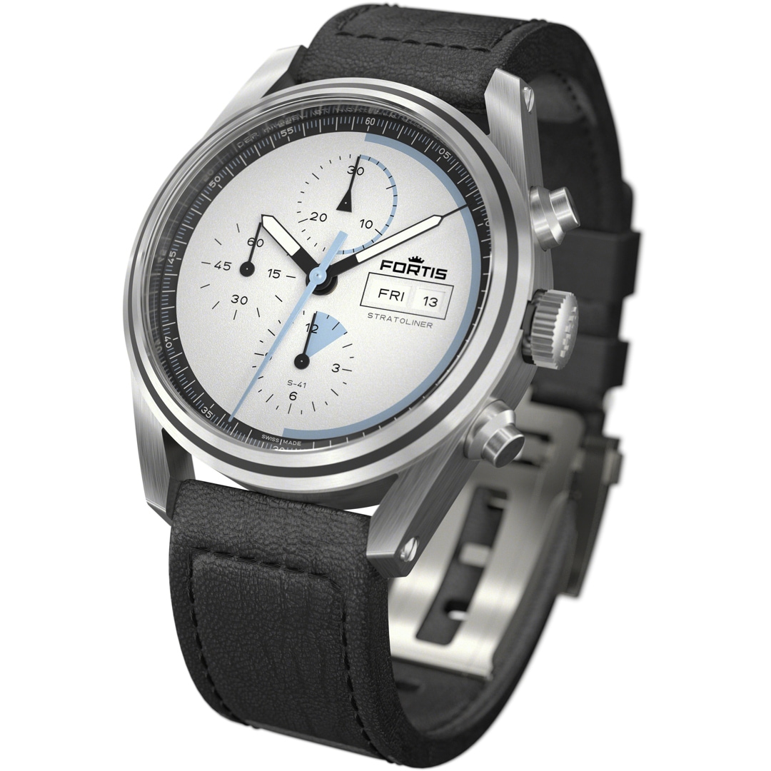 Fortis Stratoliner S-41 White Dust Aviator Strap