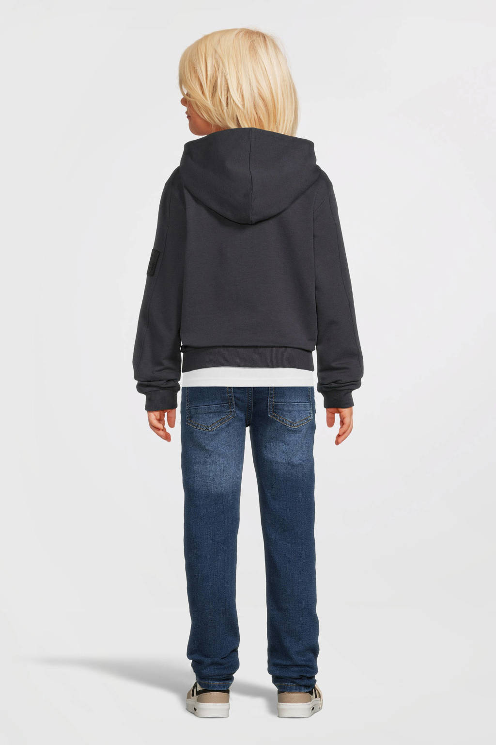 Koko Noko gebreide hoodie met logo donkerblauw