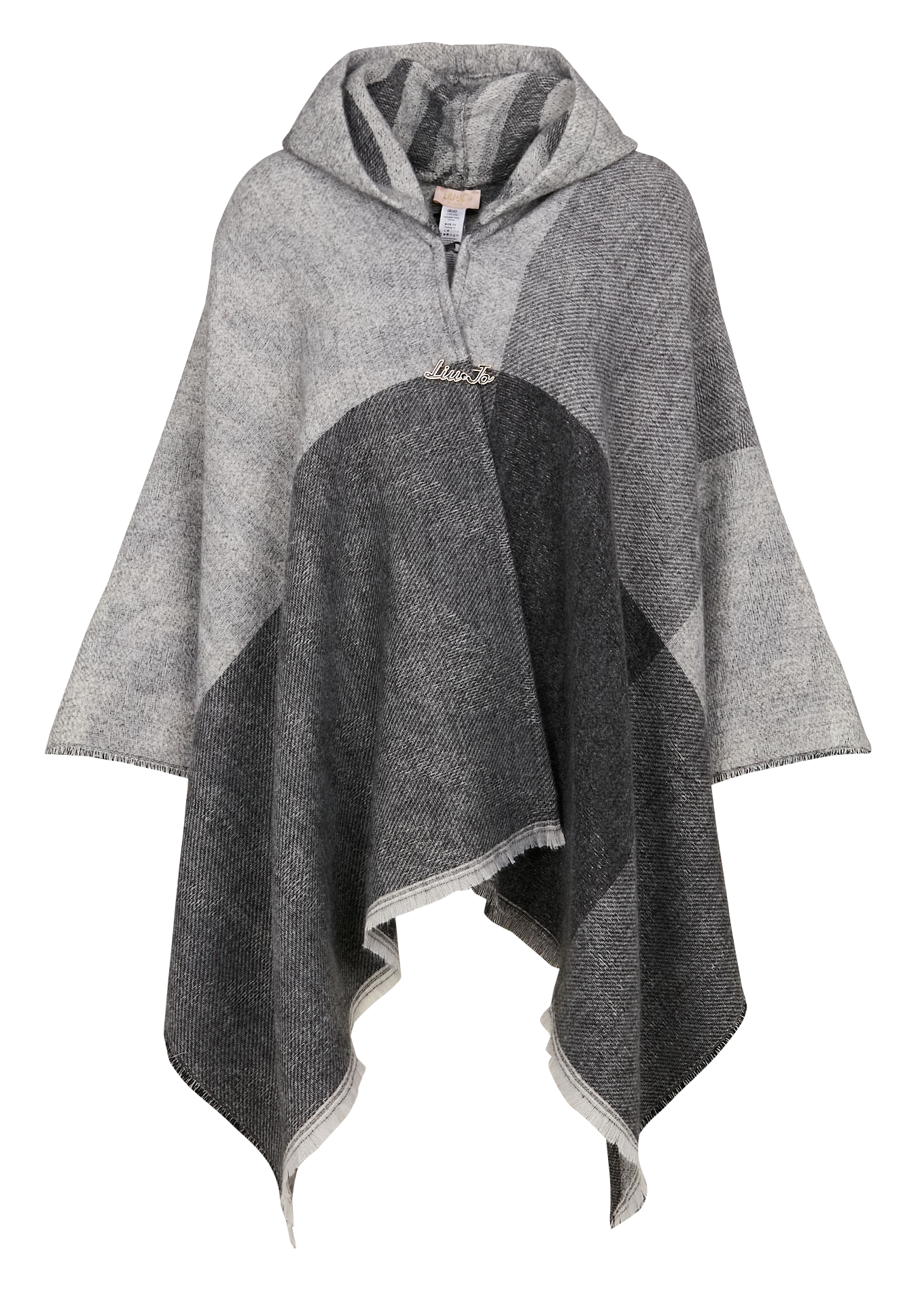 Poncho imprimé | Noir