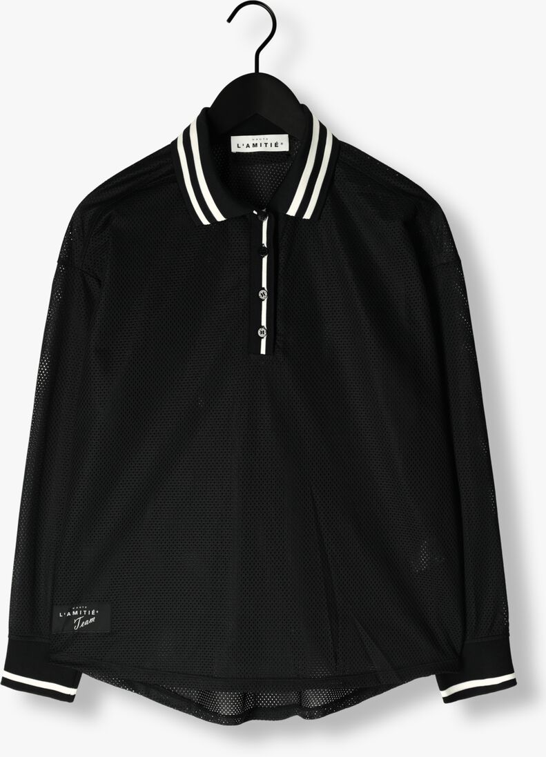 zwarte haute l'amitié polo drift polo blouse