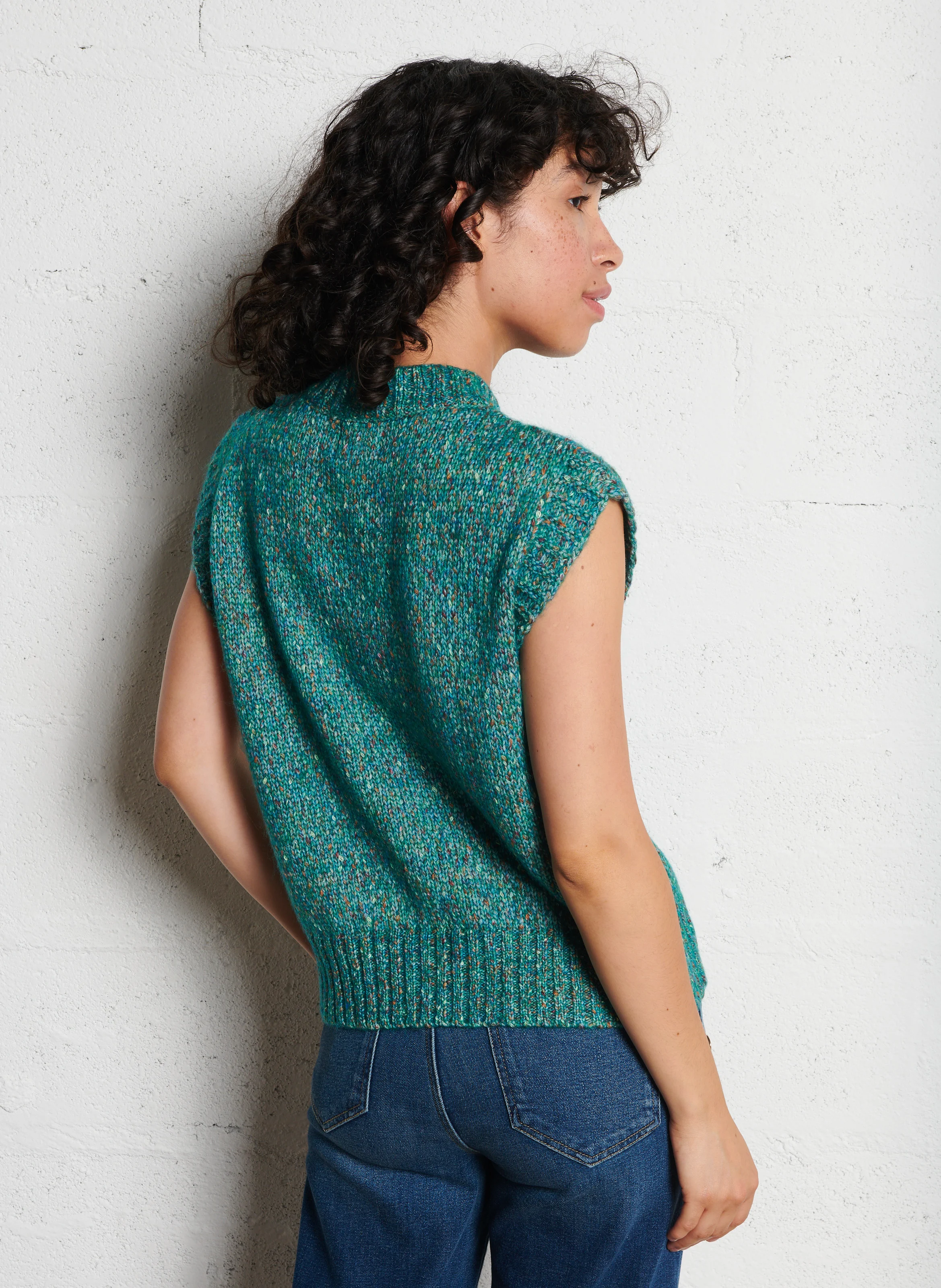 CAMELIA - Pull col rond| Bleu