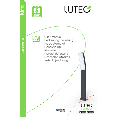 Lutec Kira LED udendørslampe - grå