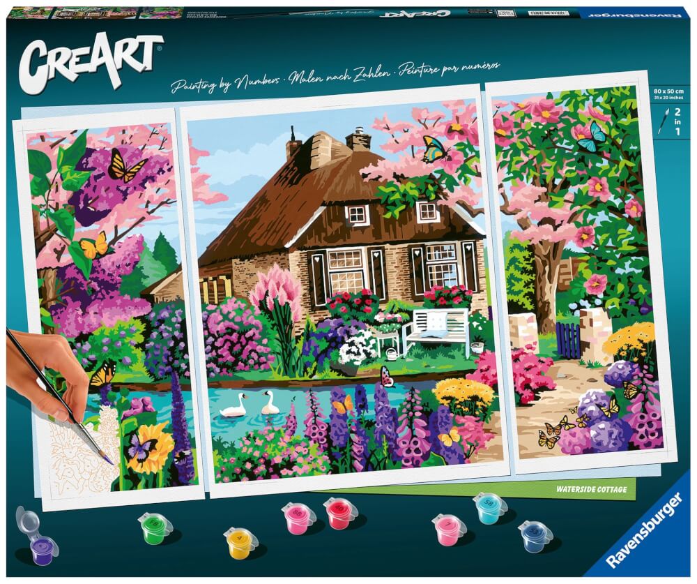 Ravensburger Malen nach Zahlen 23550 – Waterside Cottage – ab 14 Jahren
