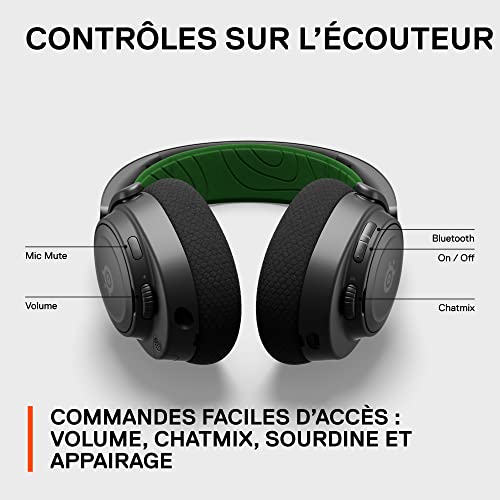 SteelSeries Arctis Nova 7X – Casque de jeu Wireless – Multi-System Gaming & Mobile – Système Nova Acoustic – 2.4 GHz & Bluetooth Simultané – Batterie 38 h – USB-C – Xbox Series X|S, PC, PS5, Switch