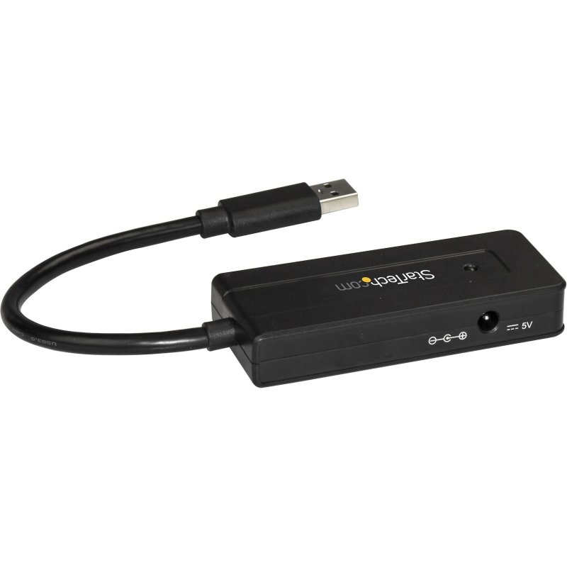 StarTech.com Hub USB 3.0 - Dock 4 Ports SuperSpeed 5Gbps avec Charge Rapide USB 3.2 Gen 1 Type-A pour PC Fixe/Portable - Alimentation par Bus USB ou Auto-Alimenté Mini/Compact - Noir