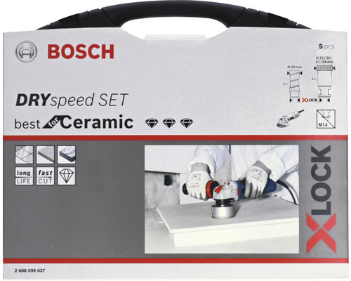 X-LOCK diamant droogboorset Bosch Professional Best for Ceramic Dry Speed Ø 20 mm, 25 mm, 35 mm, 51 mm