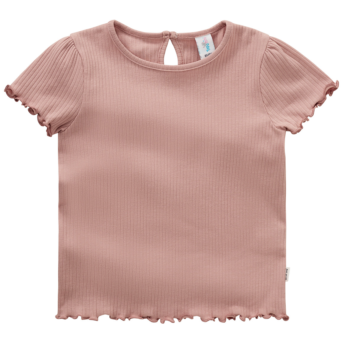 Topomini Baby T-Shirt mit Ripp-Struktur himbeer