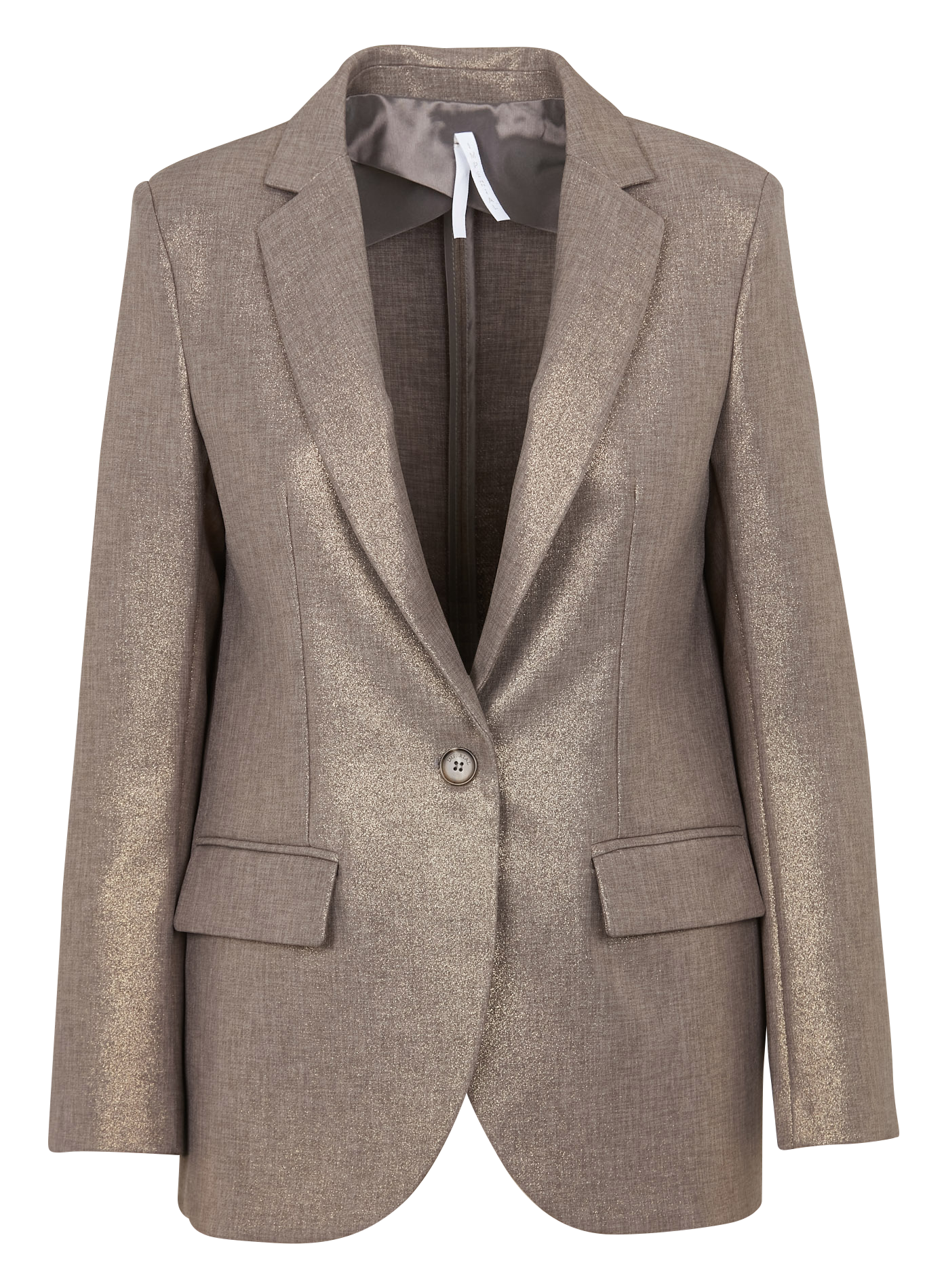 Blazer droit métallisé| Gris