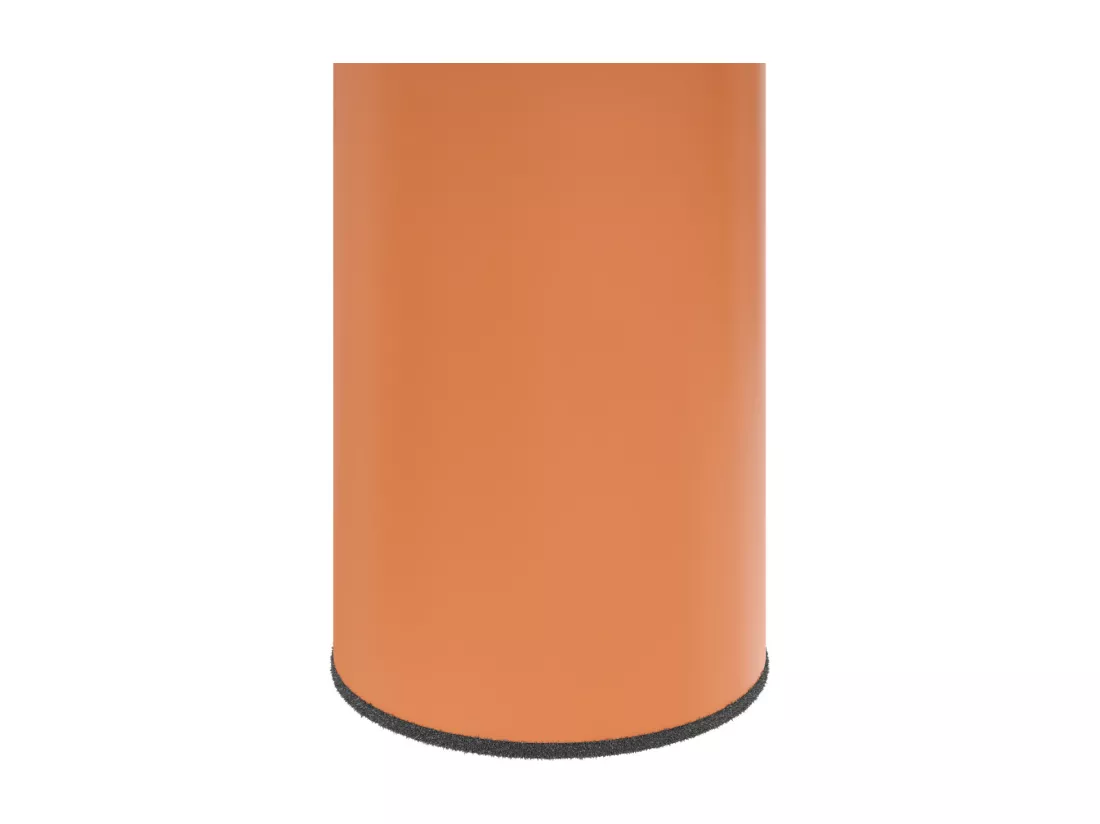 Table basse en forme de nuage - 99,5x43~58x35,5 cm - Blanc/Orange