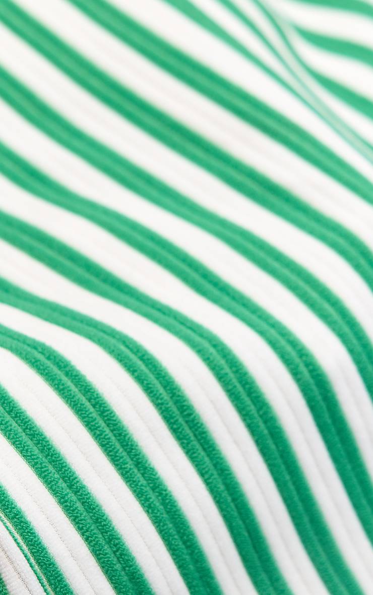 Vert Sac Cabas En Tissu Éponge À Rayures