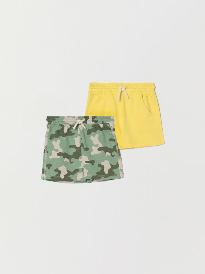 Conjunto com 2 bermudas bermuda - Amarelas