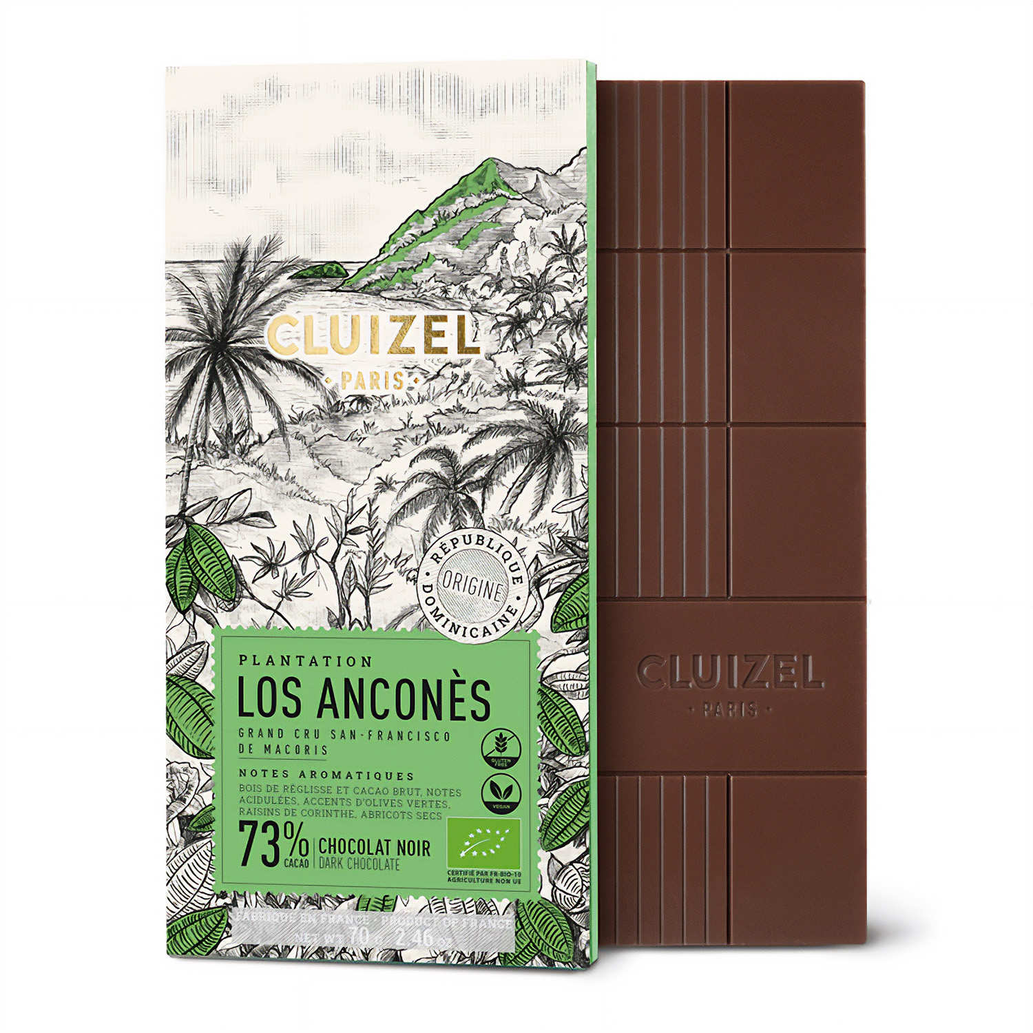 Tablette chocolat de plantation - Los Anconès Noir 73% bio