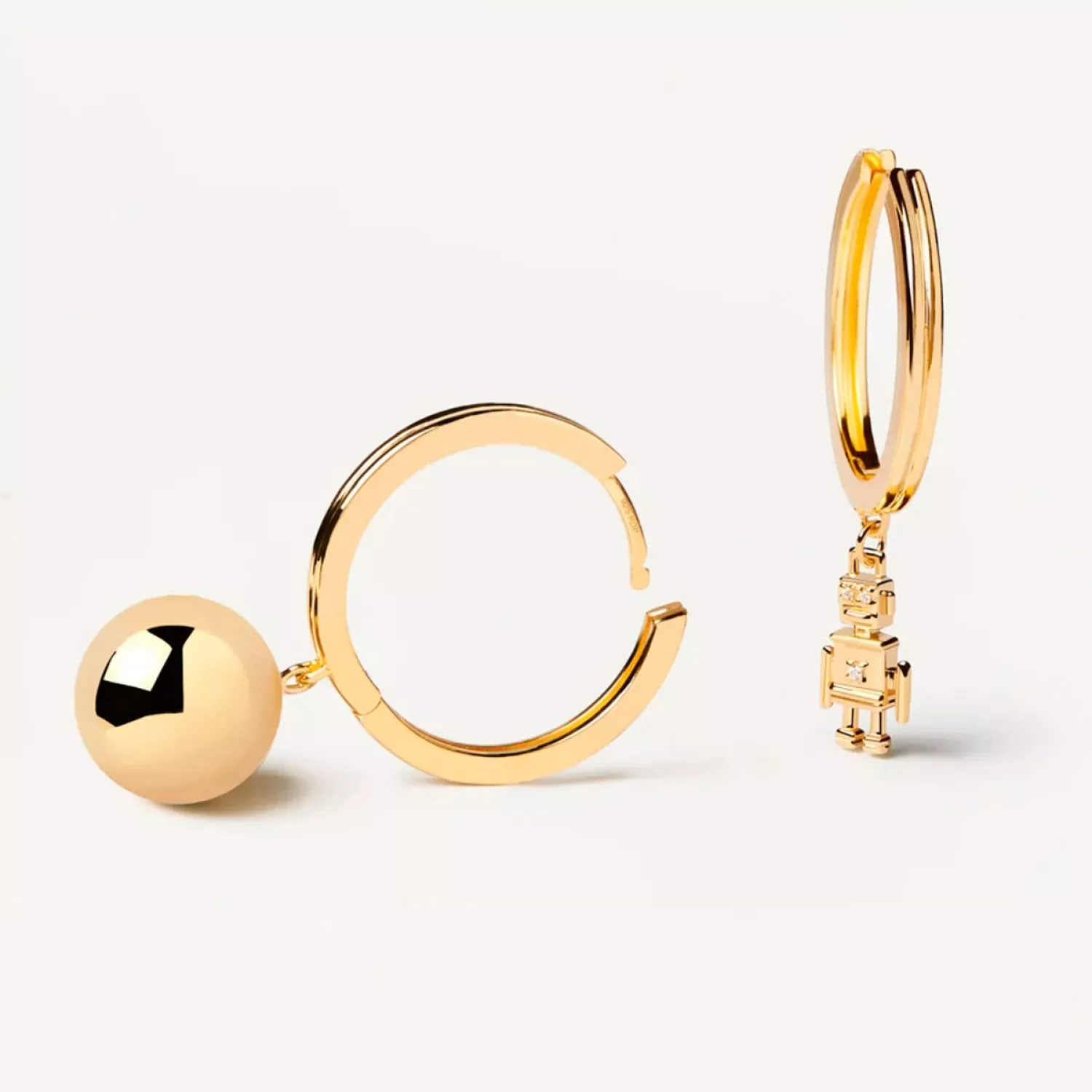 PDPAOLA Space Age Øreringe 18 kt. Forgyldt Sølv AR01-507-U