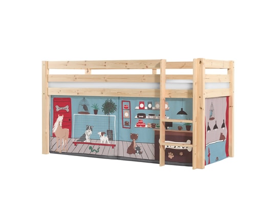 VIPACK - Lit mi-hauteur 90x200 sommier inclus housse pet shop pino ...