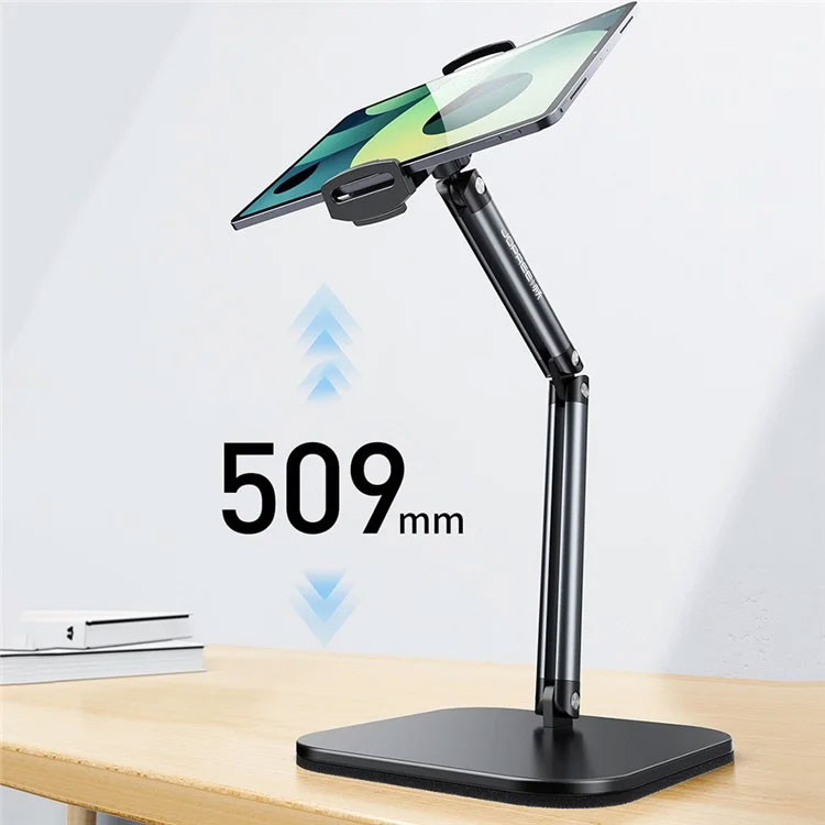 360° Grad Langarm Tisch Ständer Alu Desktop Halterung für Smartphones und Tablets (4.7-12.9