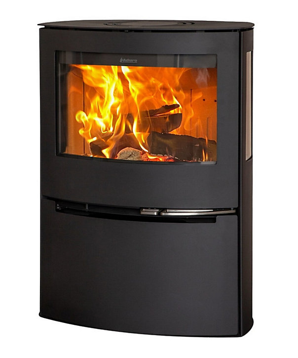 Poêle à bois en acier Aduro 21 noir 6.5kW 140m²