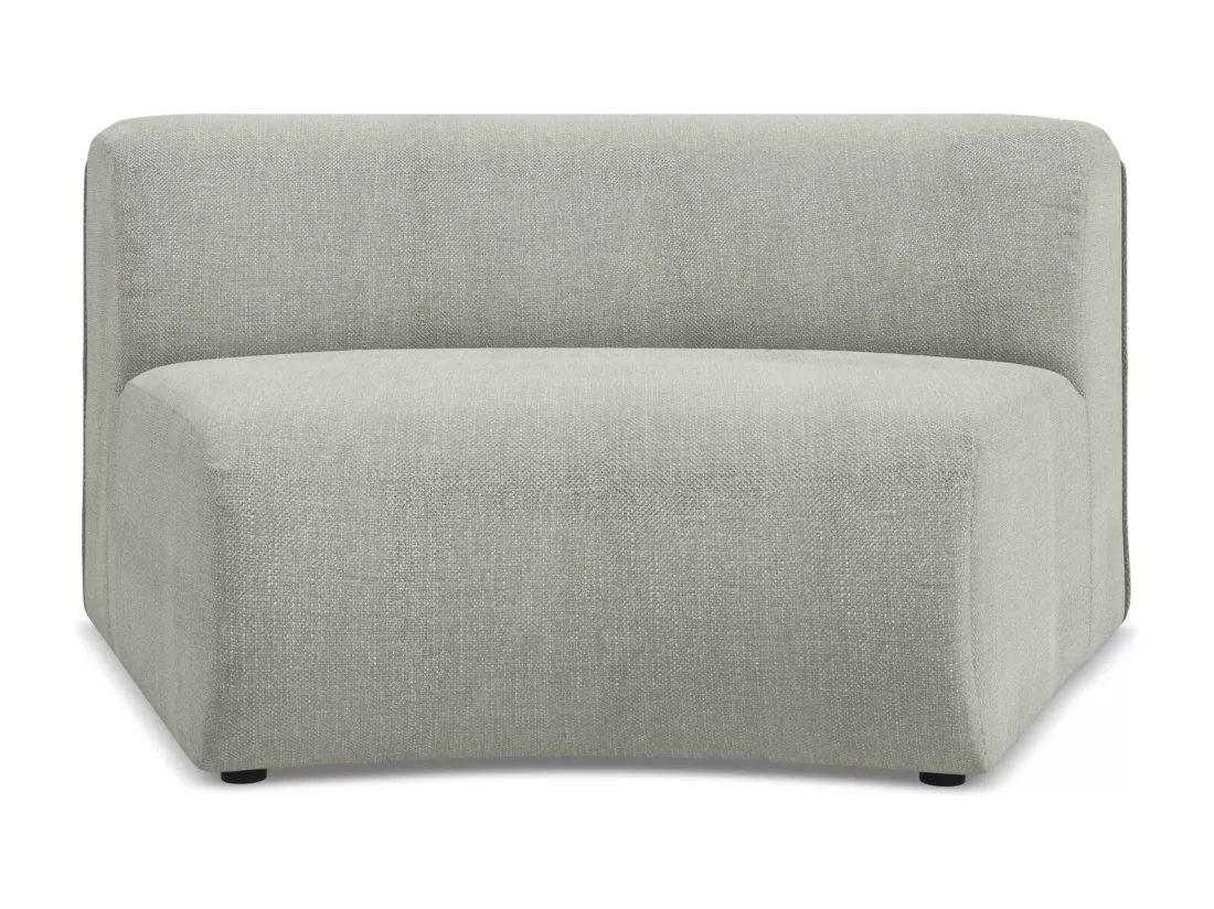 Fauteuil d'angle pour canapé modulable en tissu chenille - beige - EKAHI