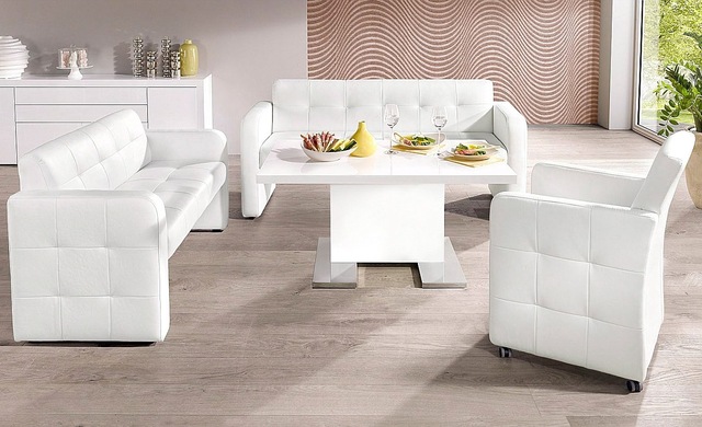 exxpo - sofa fashion Esszimmersessel »Barista, Loungesessel auf Rollen mit hoher Bodenfreiheit« Barista Clubsessel auf Rollen mit schmalen Armlehnen, modernes Design