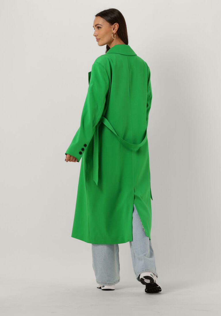 ALIX THE LABEL groene alix the label  ladies wovn long trench coat