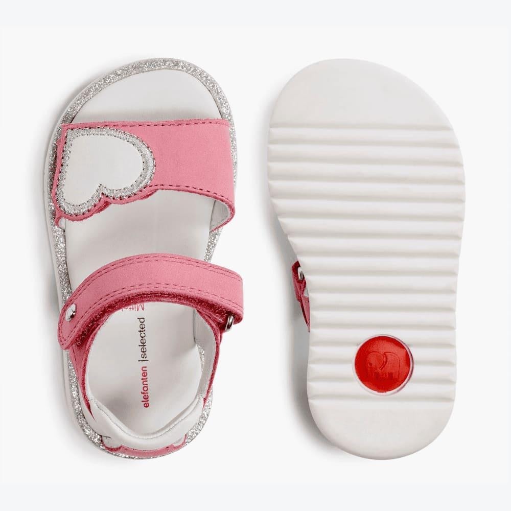 Elefanten Kindersandalen - Fulvia Fuheart Mit Herzmuster - Pink