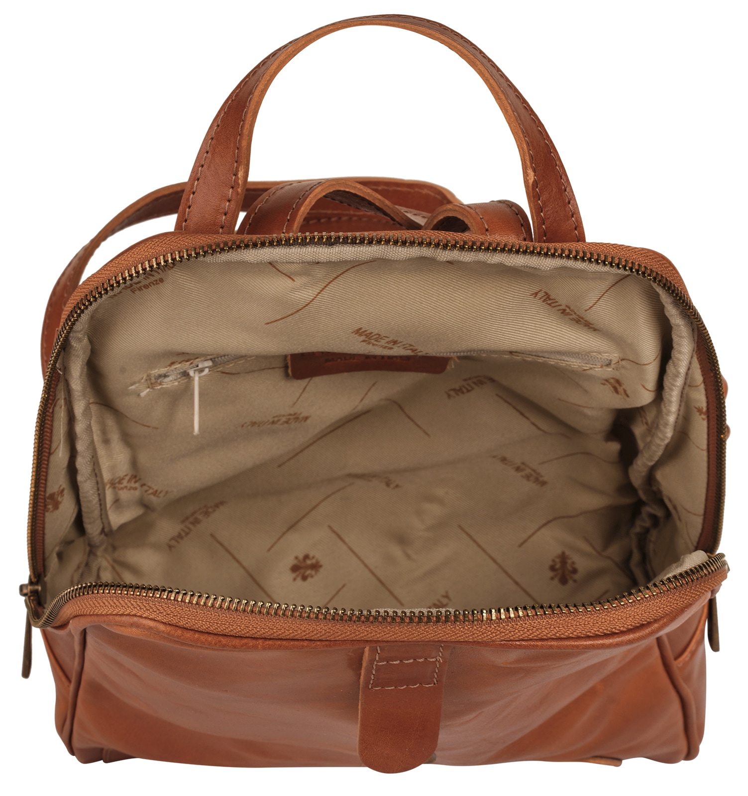 Piké Tagesrucksack echt Leder, Made in Italy