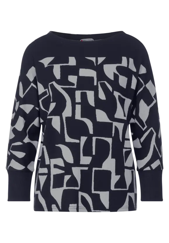 Cosy Jacquard Shirt - deep blue