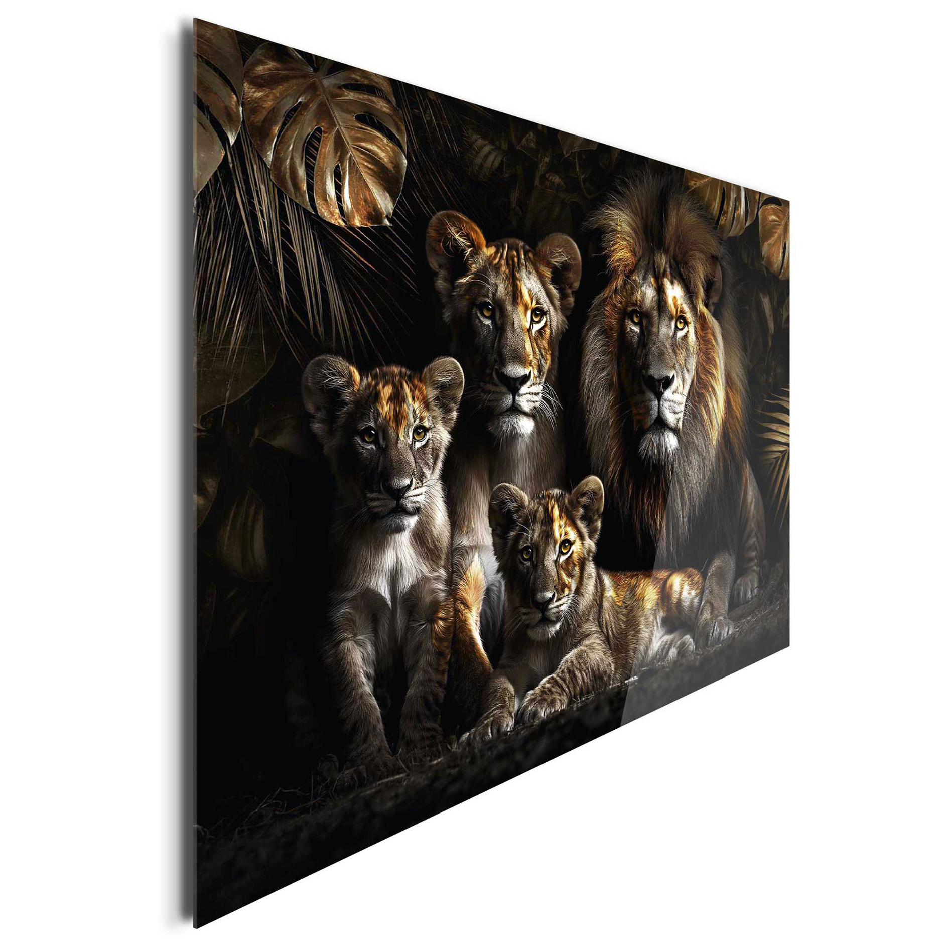 Deco Glass LION FAMILY - 70x100 cm