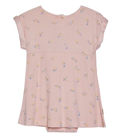 Minymo Bodykleid - Rib - Bambus - Peach Peitsche