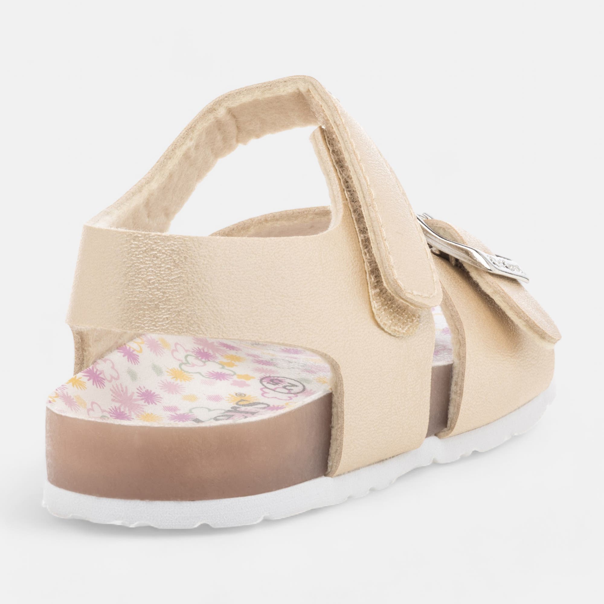 Mules semelle liège Fille or