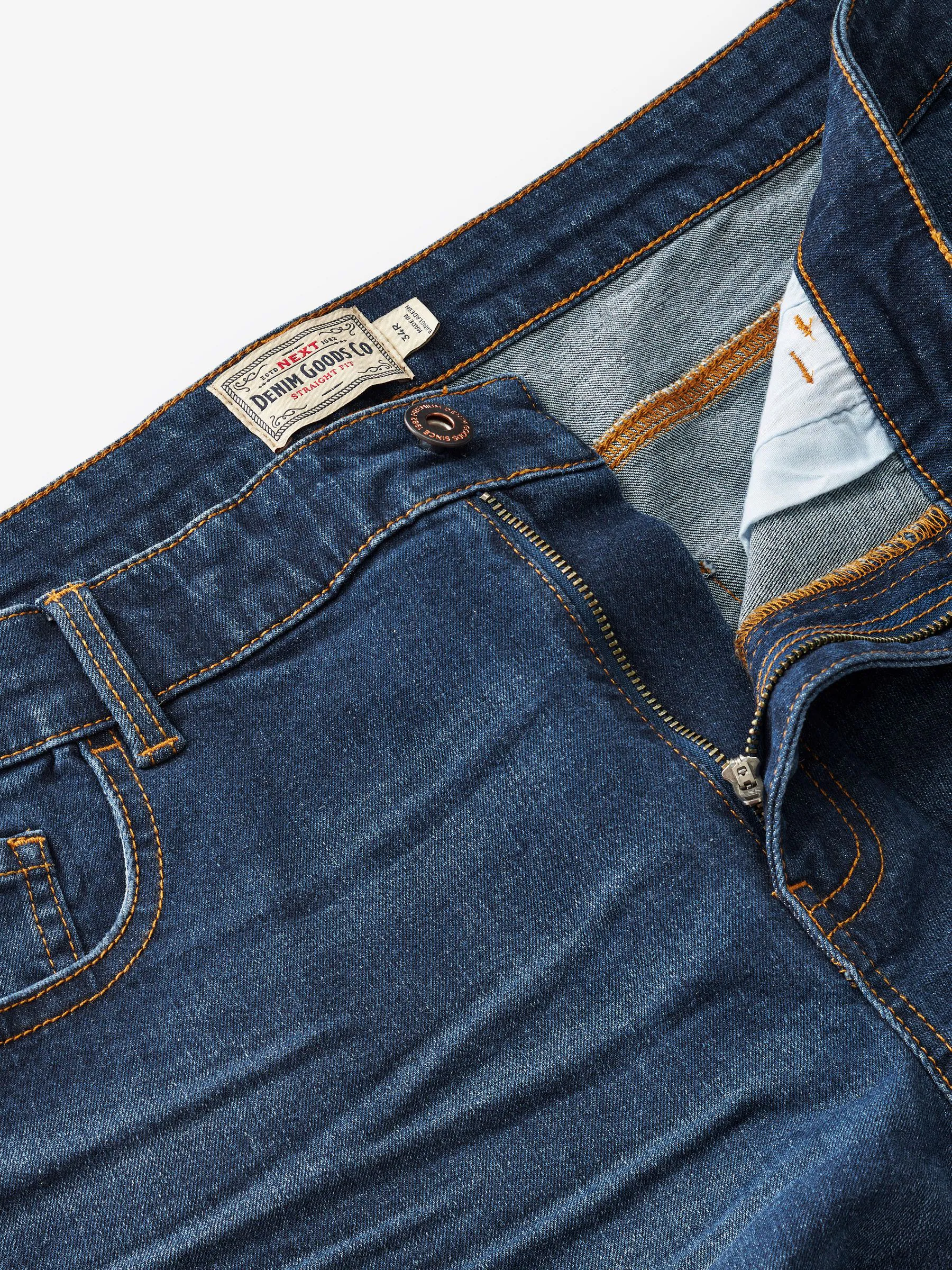 Normaal blauw - Straight-fit Essential stretchy jeans met rechte pasvorm