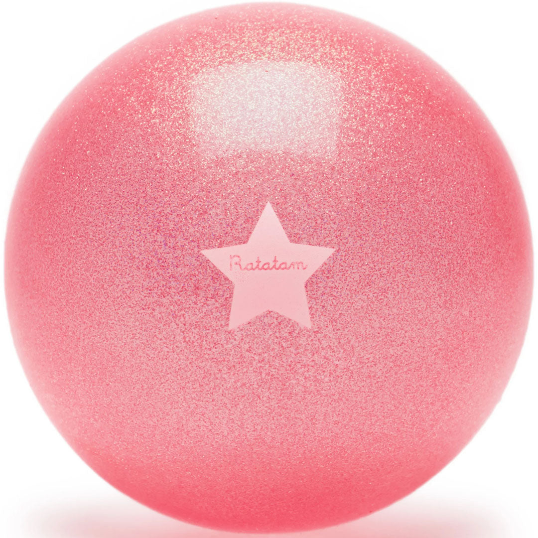Ratatam speelbal glitter - zomer roze - 22 cm