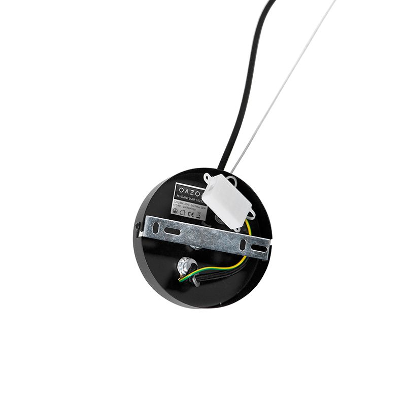 Smart hanglamp zwart met smoke glas 8-lichts rond incl. 8 Wifi G9 - Uvas