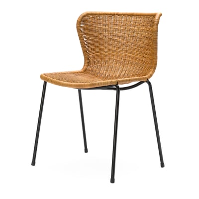 Stuhl C603, Schwarz / Natur