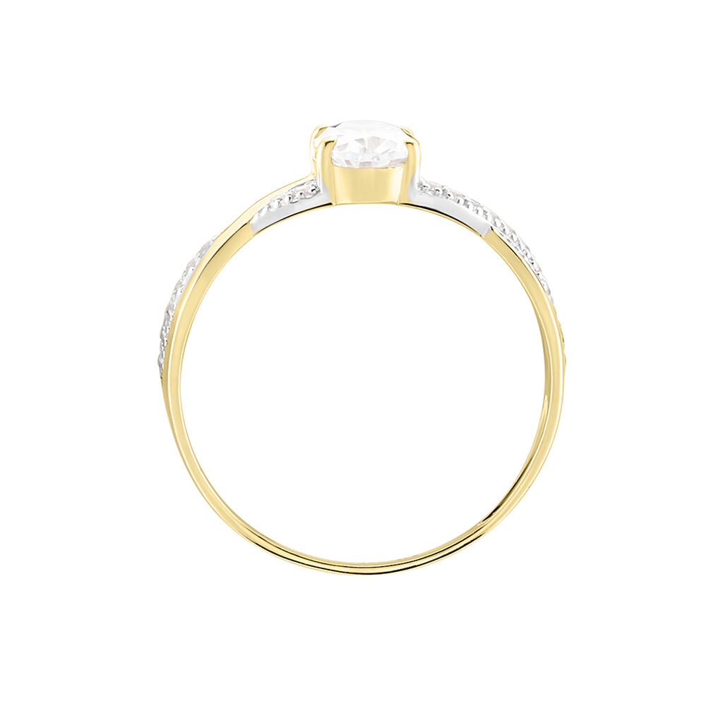Bague Candice Or Jaune Oxyde De Zirconium