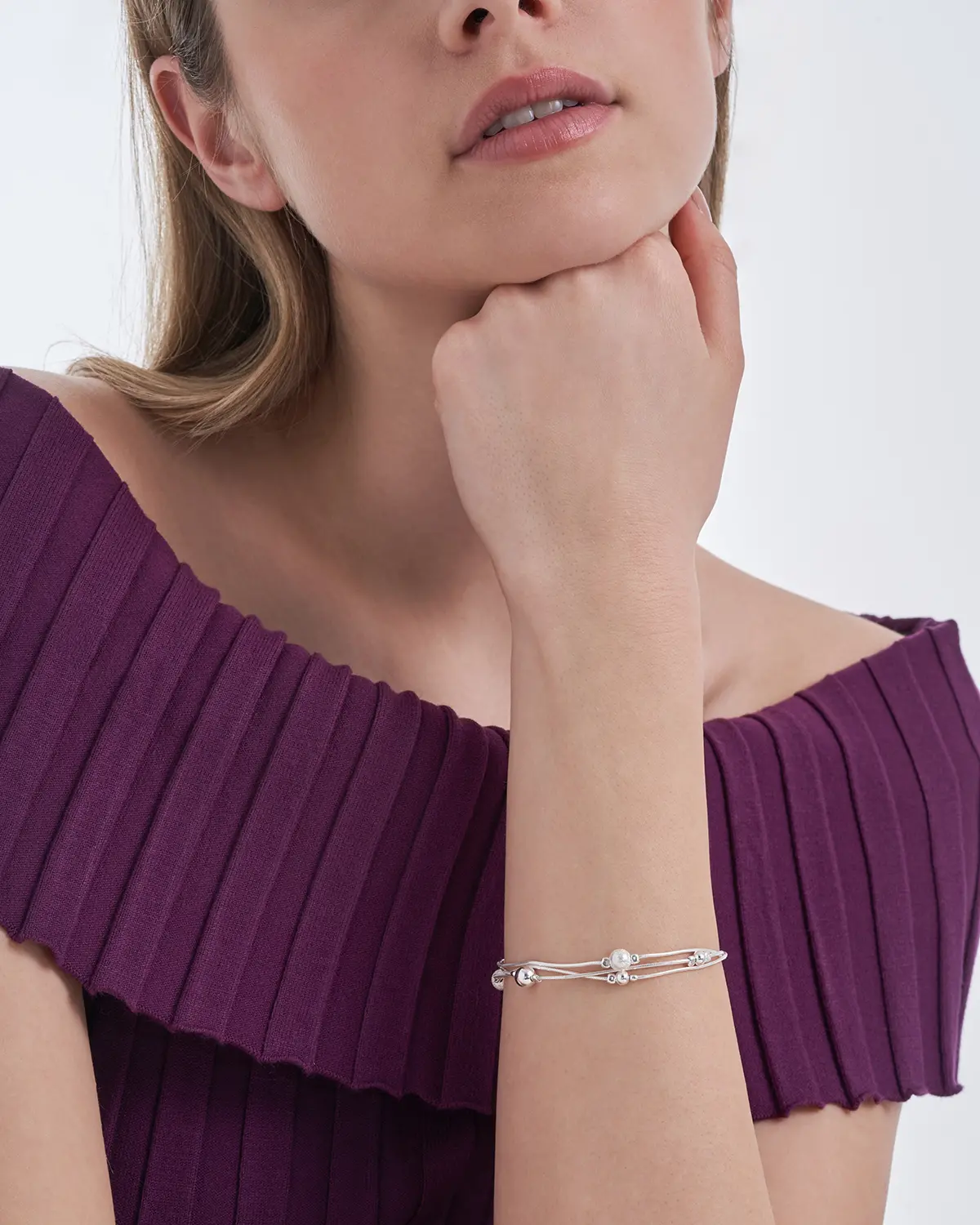 Armband - Silver Cut