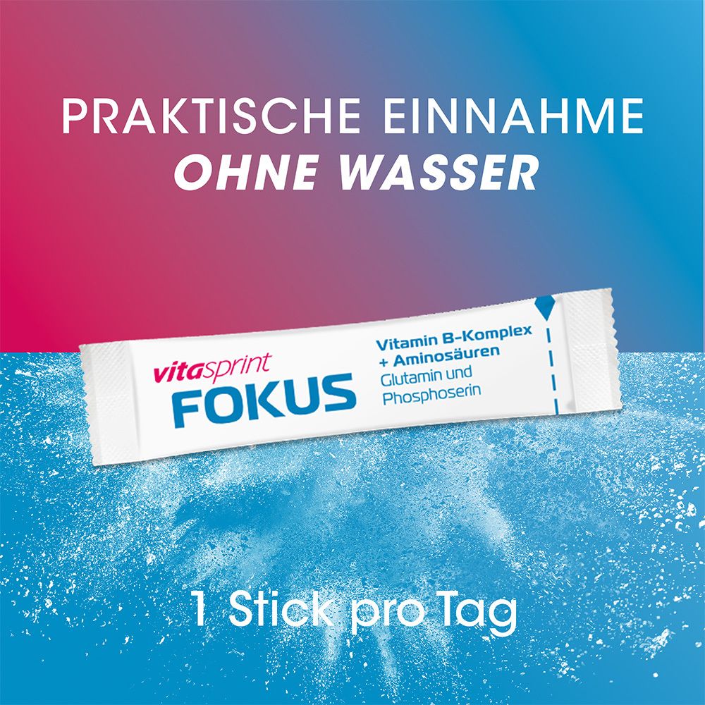 Vitasprint Fokus Direktsticks – Vitamin B5 für mentale Leistungsfähigkeit