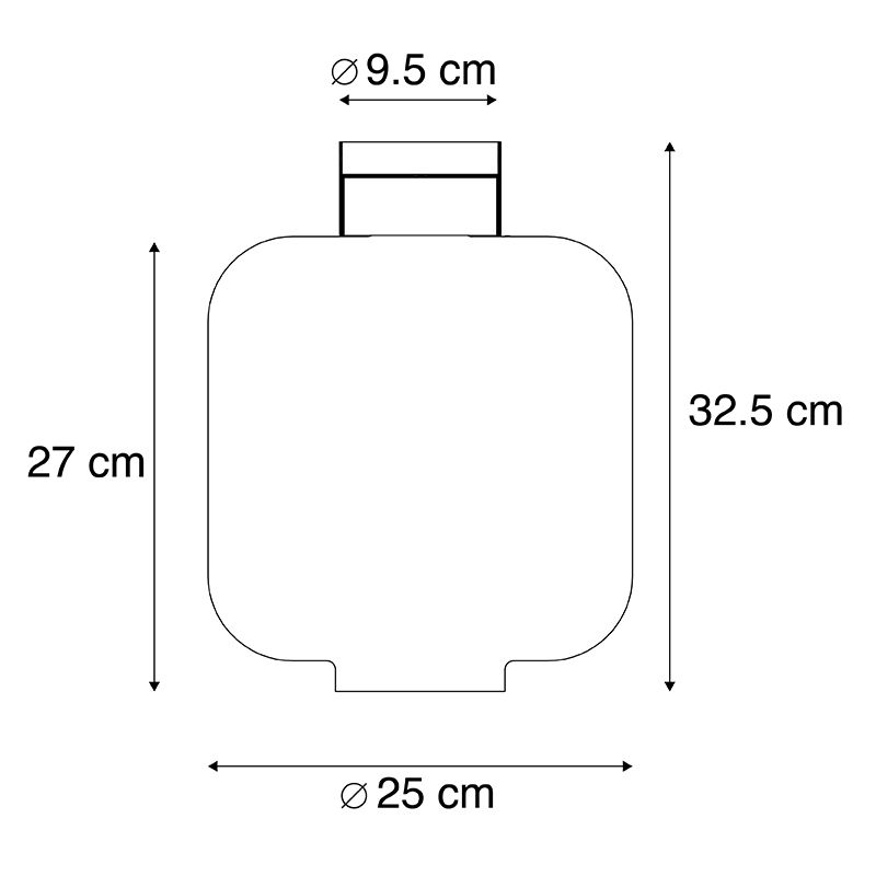Design plafondlamp zwart met smoke glas - Qara