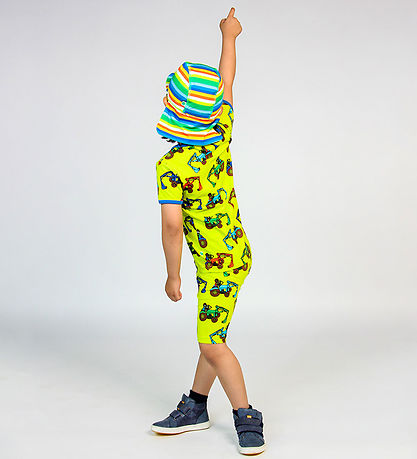 Sm?folk Shorts - Bright Green m. Traktorer