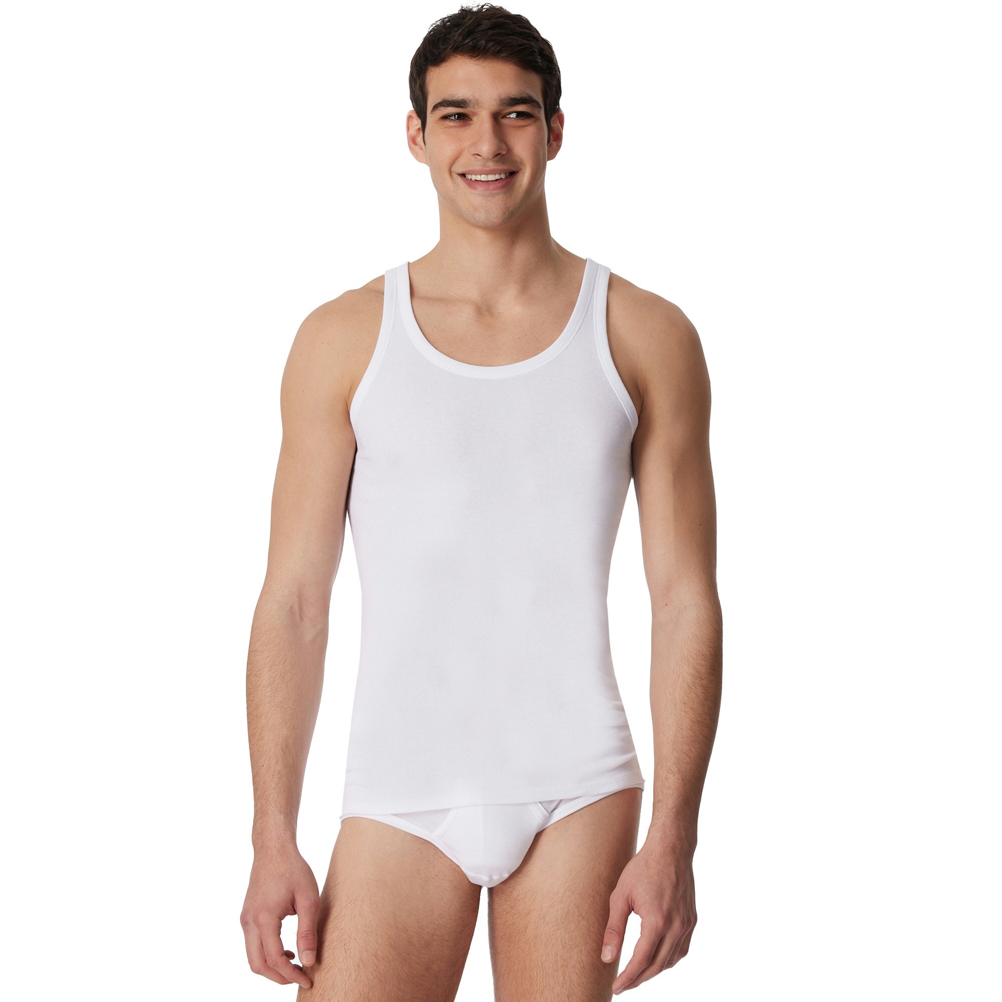 ESSENTIALS Herren Unterhemd Weiß
