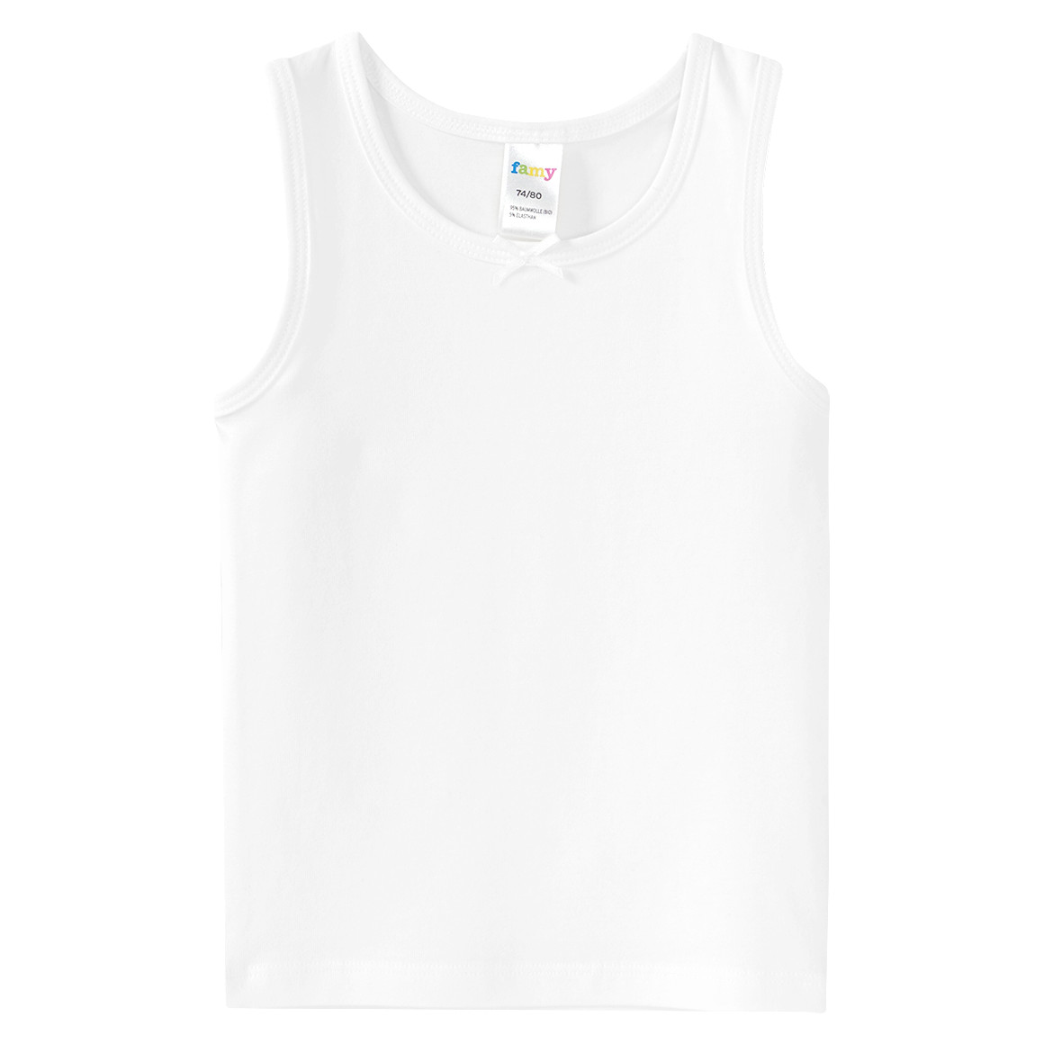 Famy 3 Baby Unterhemden dunkelblau / weiss