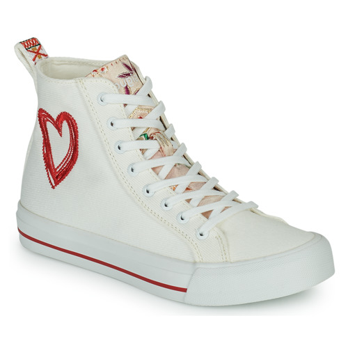 Desigual - BETA HEART - Blanc / Rouge