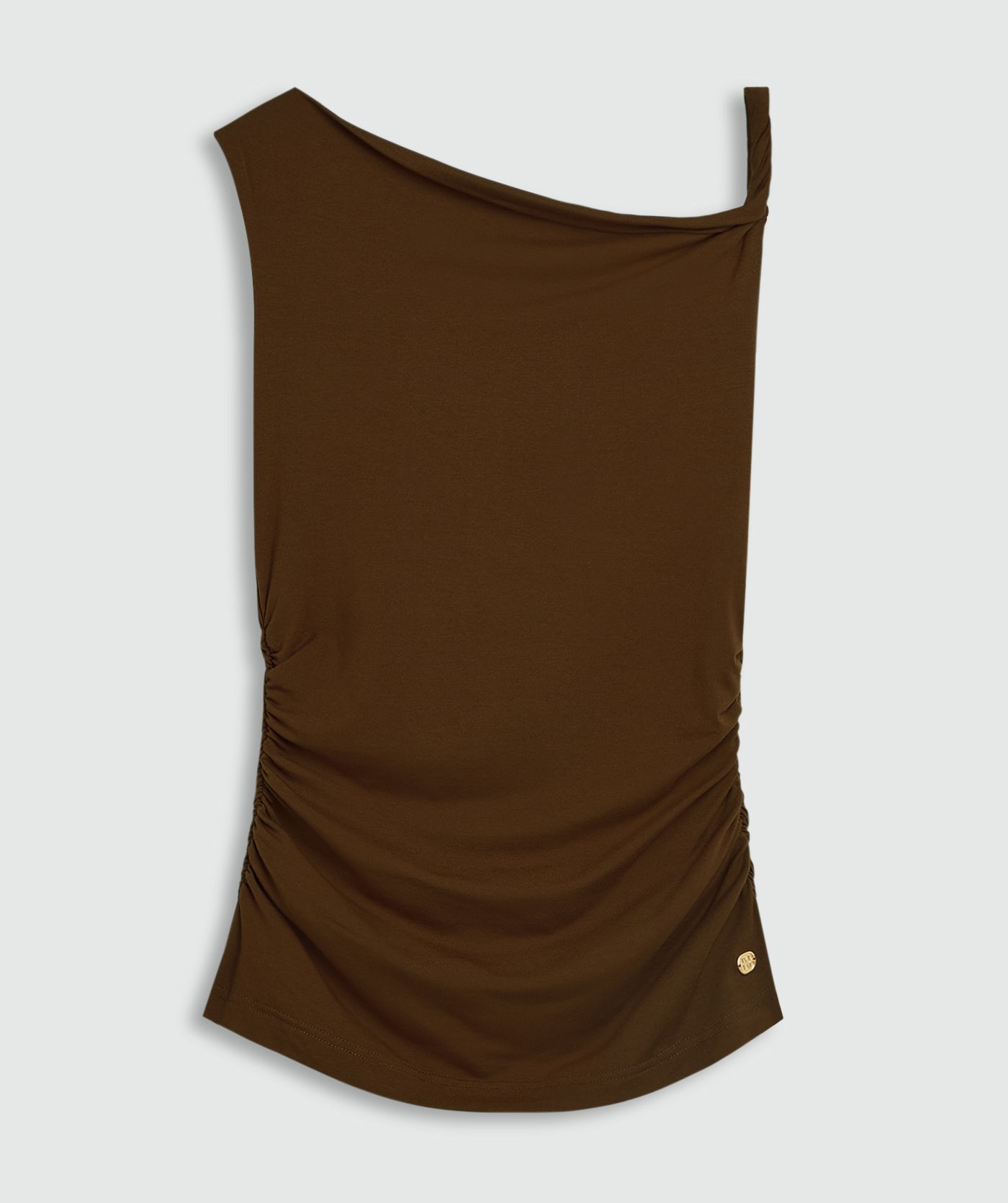 JV-VELIA slim fit top - brown