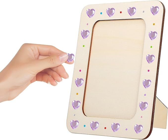 (19x14cm) Holz Bilderrahmen DIY Home Deko Bastel Fotorahmen zum Bemalen / Bekleben - Braun