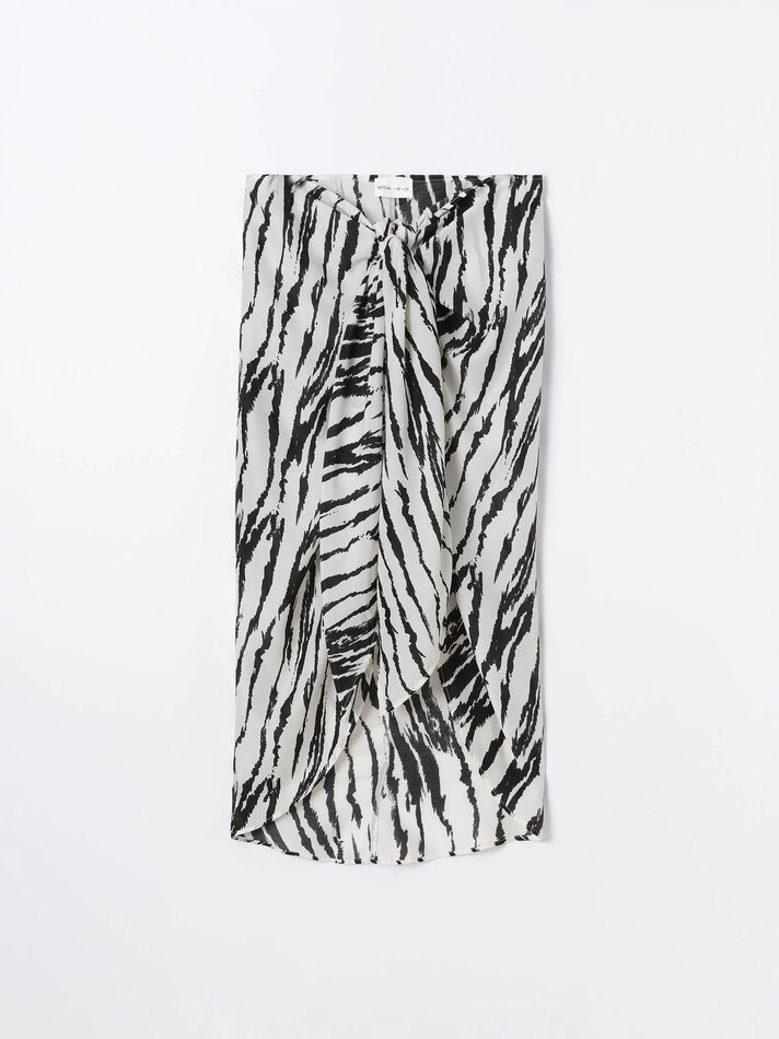 Saia pareô estampada - Estampa de zebra