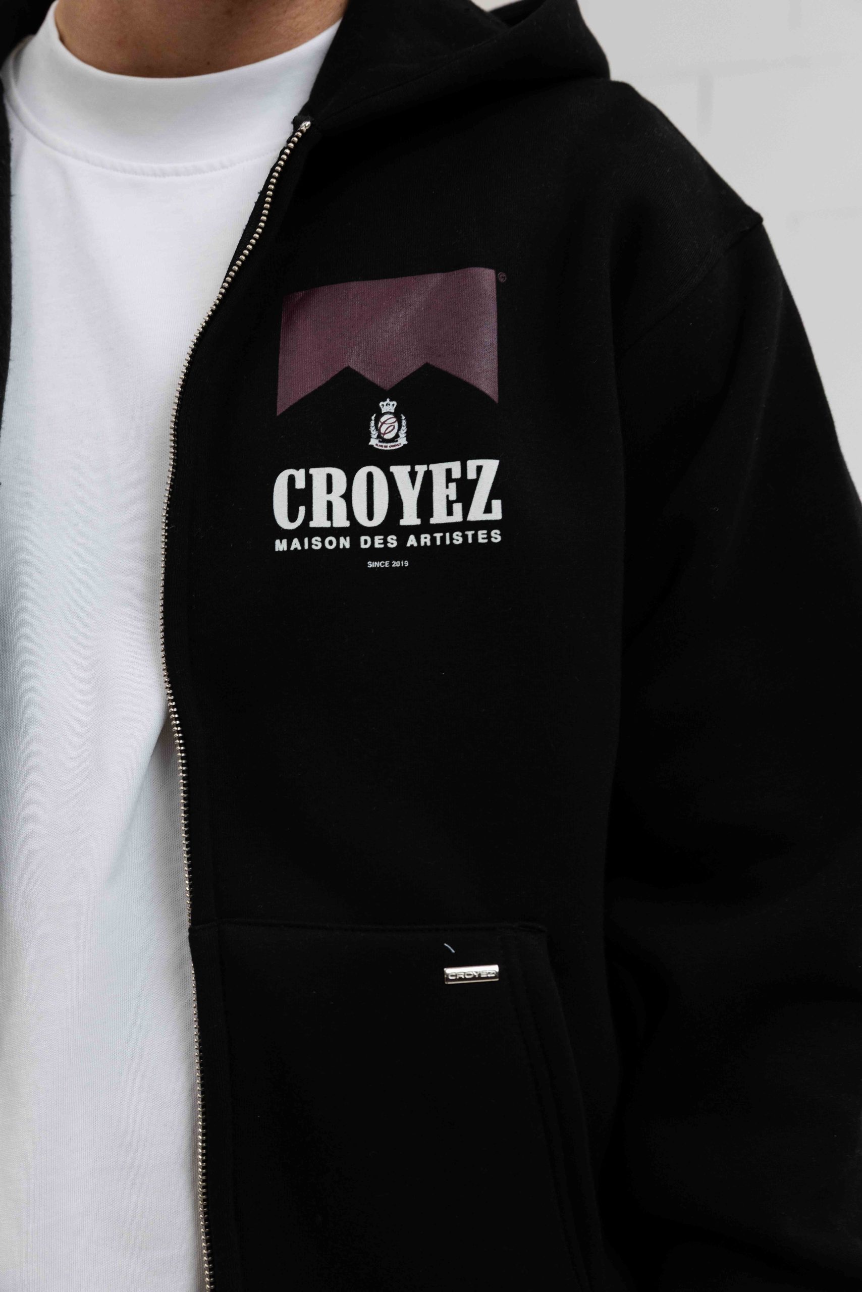 Croyez Maison Fumes Zip Hoodie Heren Zwart