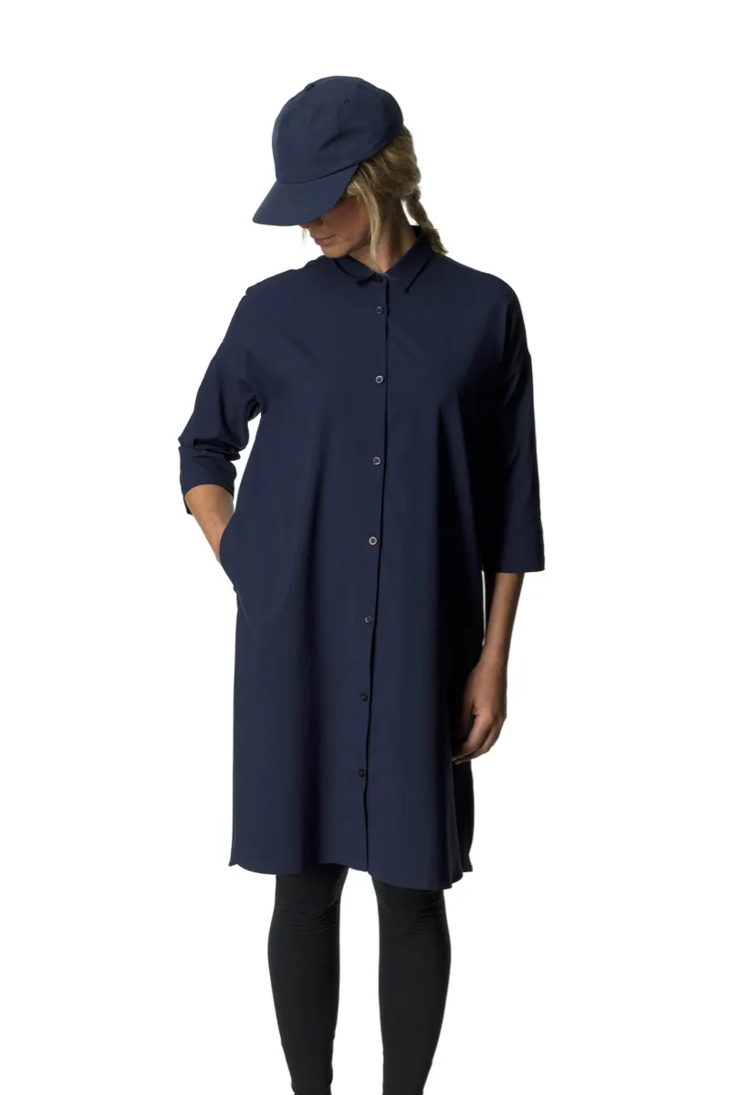 Houdini Women's Route Shirt Dress Blue Illusion